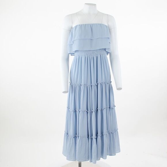 1.STATE Strapless Maxi Dress in Blue - Picture 2 of 5